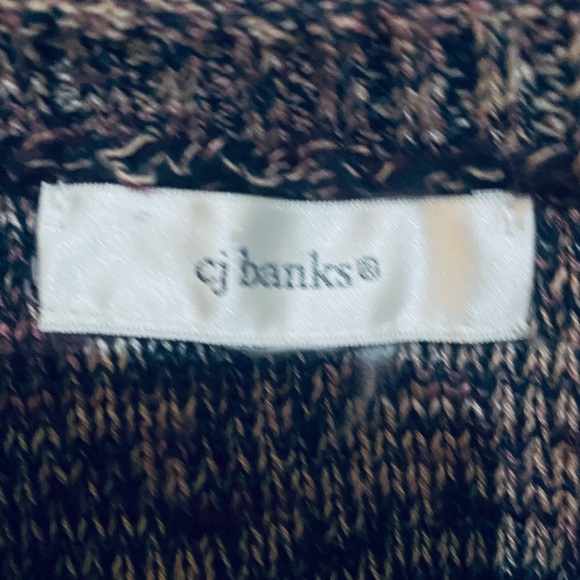 Women’s Large Sweater CJ Banks Purple Multicolored Medium Weight 3/4 Sleeves - Picture 11 of 13